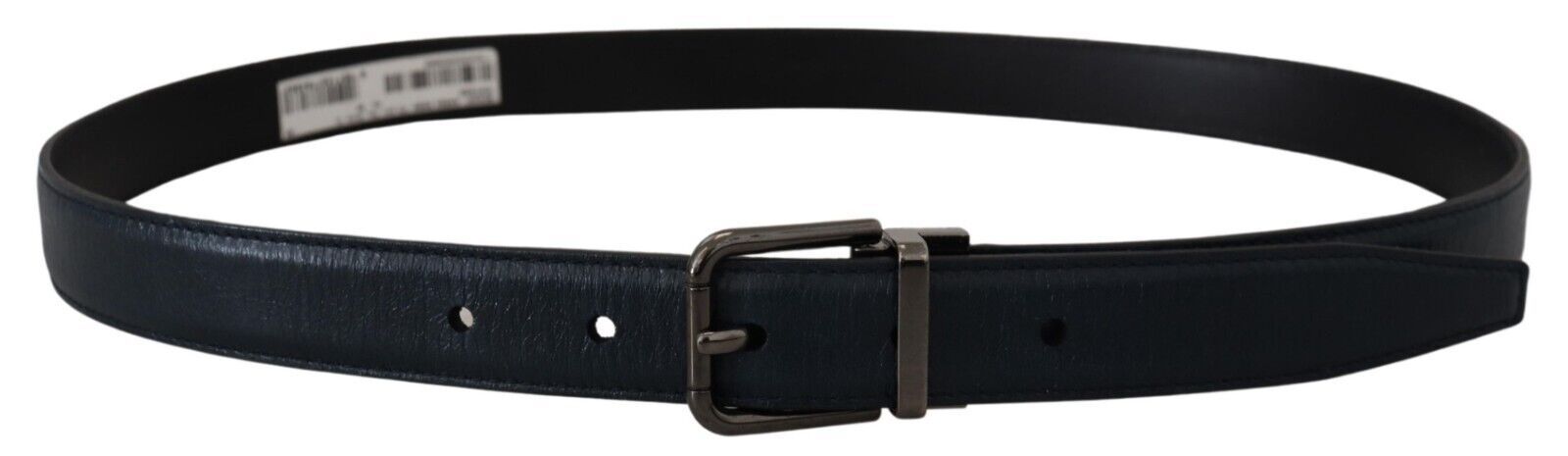 Dolce & Gabbana Blue Leather Silver Metal Buckle Vintage Belt - Zeiniez