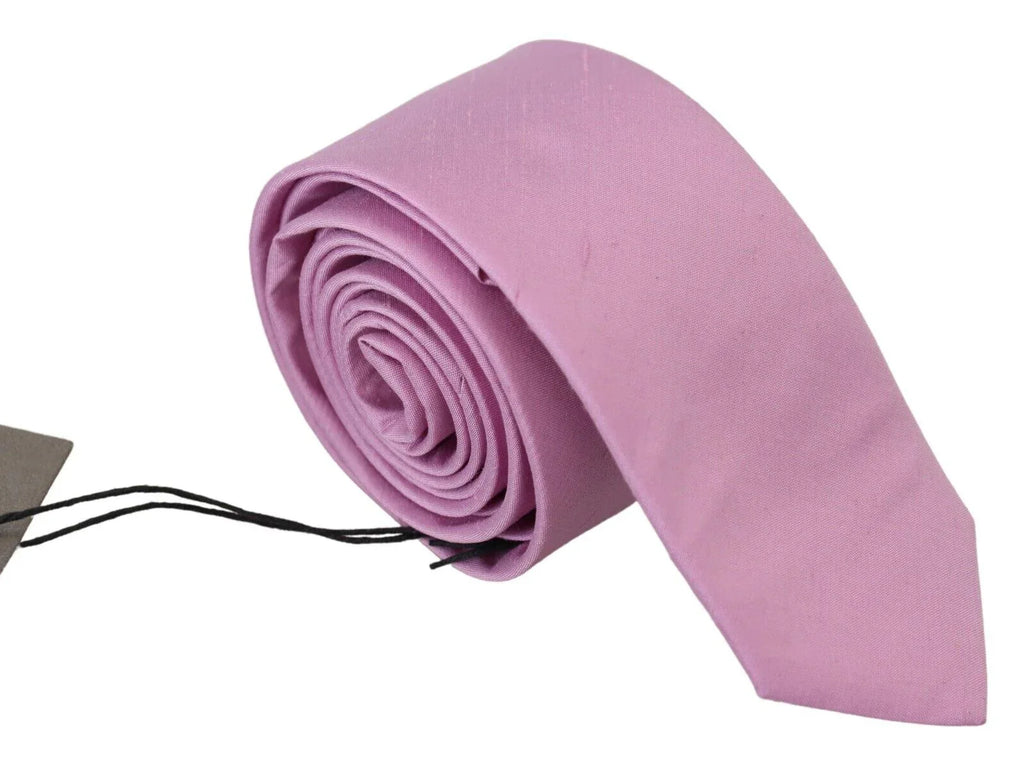 Daniele Alessandrini Pink Classic Men Necktie Accessory Silk Tie - Zeiniez