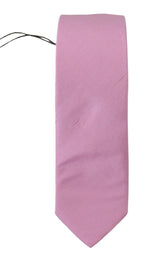 Daniele Alessandrini Pink Classic Men Necktie Accessory Silk Tie - Zeiniez