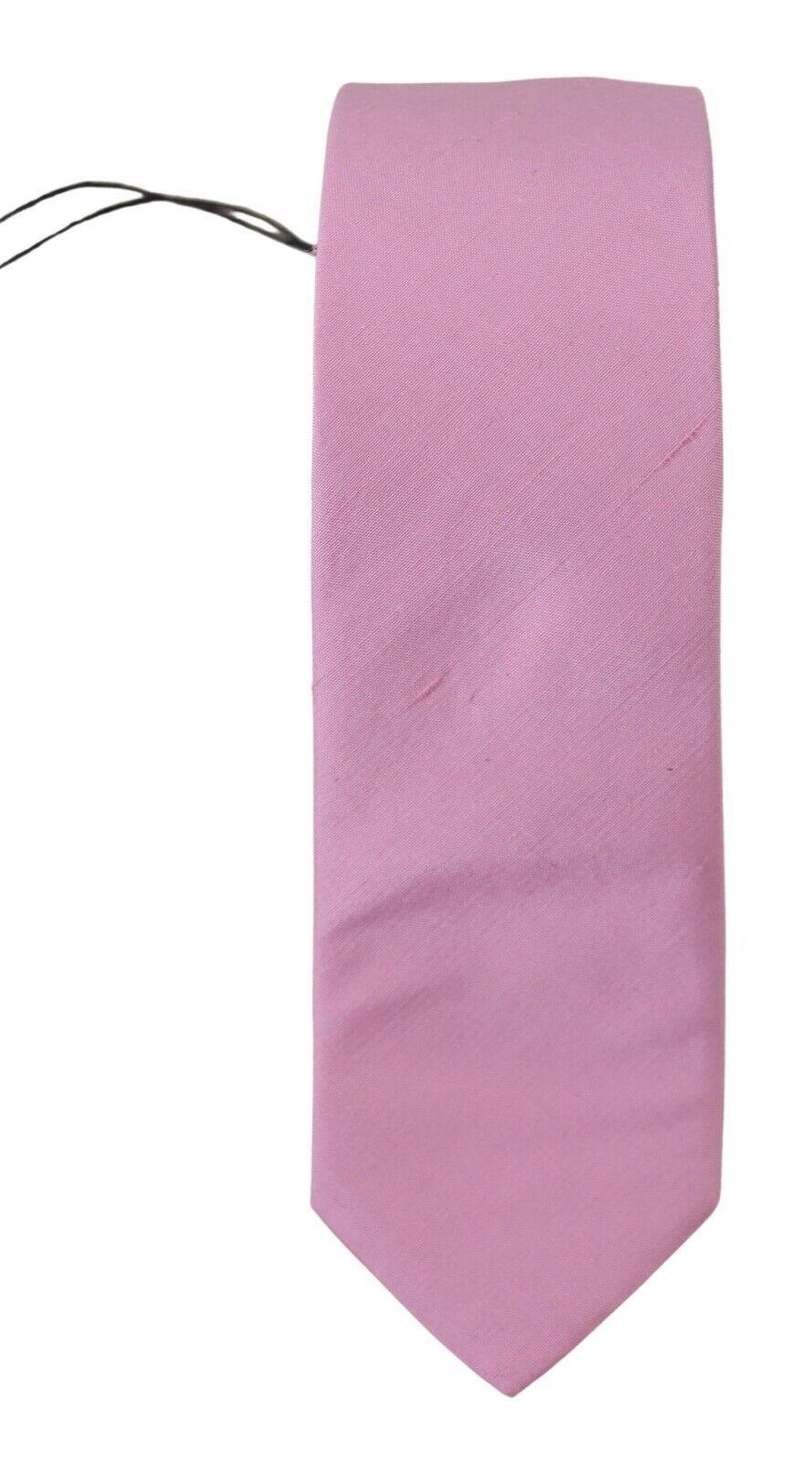 Daniele Alessandrini Pink Classic Men Necktie Accessory Silk Tie - Zeiniez