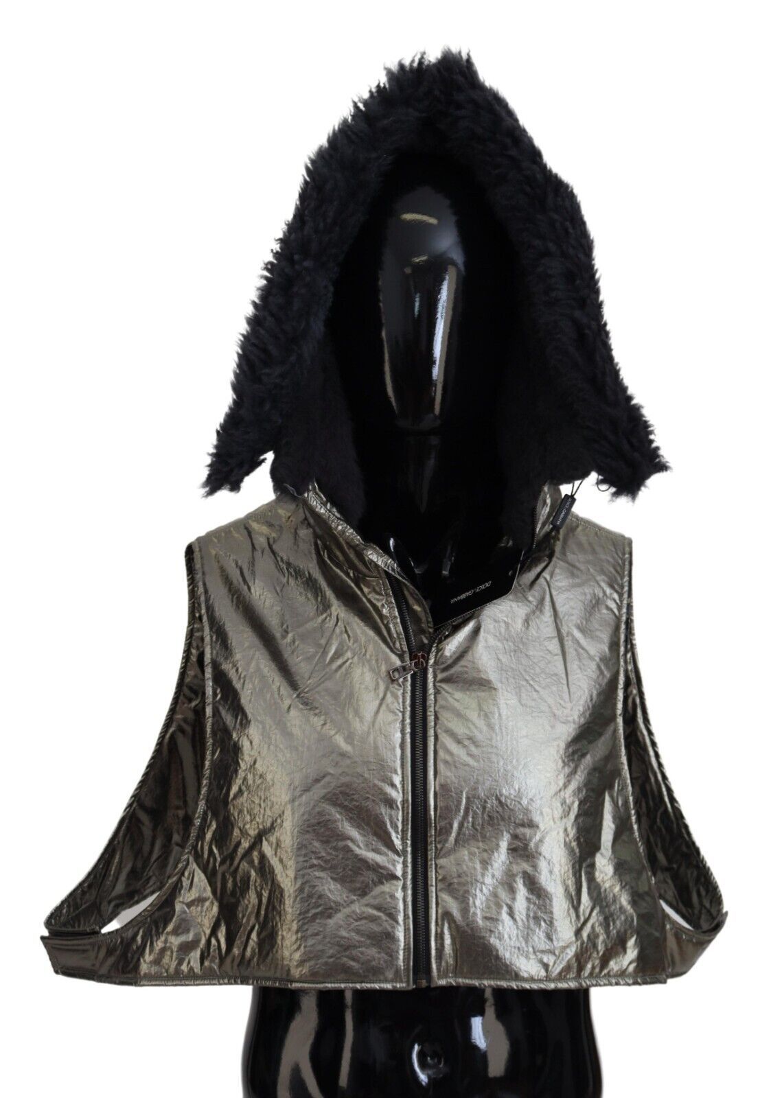 Dolce & Gabbana Silver Fur Whole Head Wrap Men Capello Nylon Hat - Zeiniez