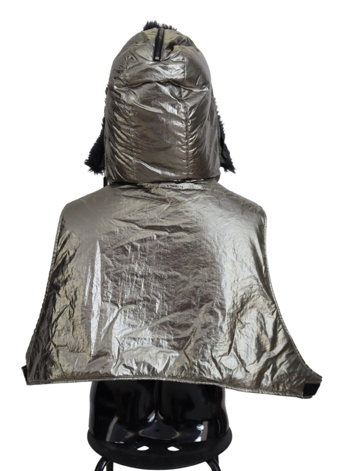 Dolce & Gabbana Silver Fur Whole Head Wrap Men Capello Nylon Hat - Zeiniez