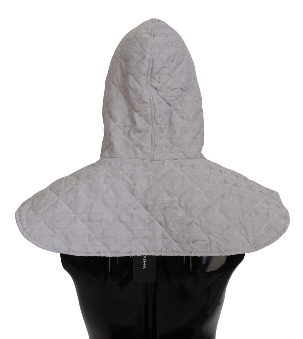 Dolce & Gabbana White Quilted Whole Head Wrap One Size Nylon Hat - Zeiniez