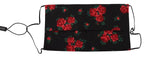 Dolce & Gabbana Black Floral Pleated Elastic Ear Strap One Size Face Mask - Zeiniez