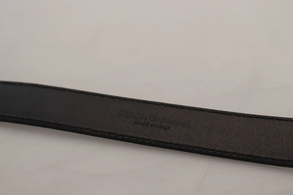 Dolce & Gabbana Blue Leather Silver Metal Buckle Vintage Belt - Zeiniez