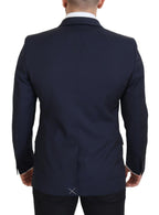 Dolce & Gabbana Dark Blue Wool Single Breasted MARTINI Blazer - Zeiniez