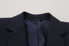 Dolce & Gabbana Dark Blue Wool Single Breasted MARTINI Blazer - Zeiniez