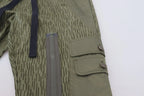 Dolce & Gabbana Green Striped Cargo Zipper Leg Men Trouser Pants - Zeiniez