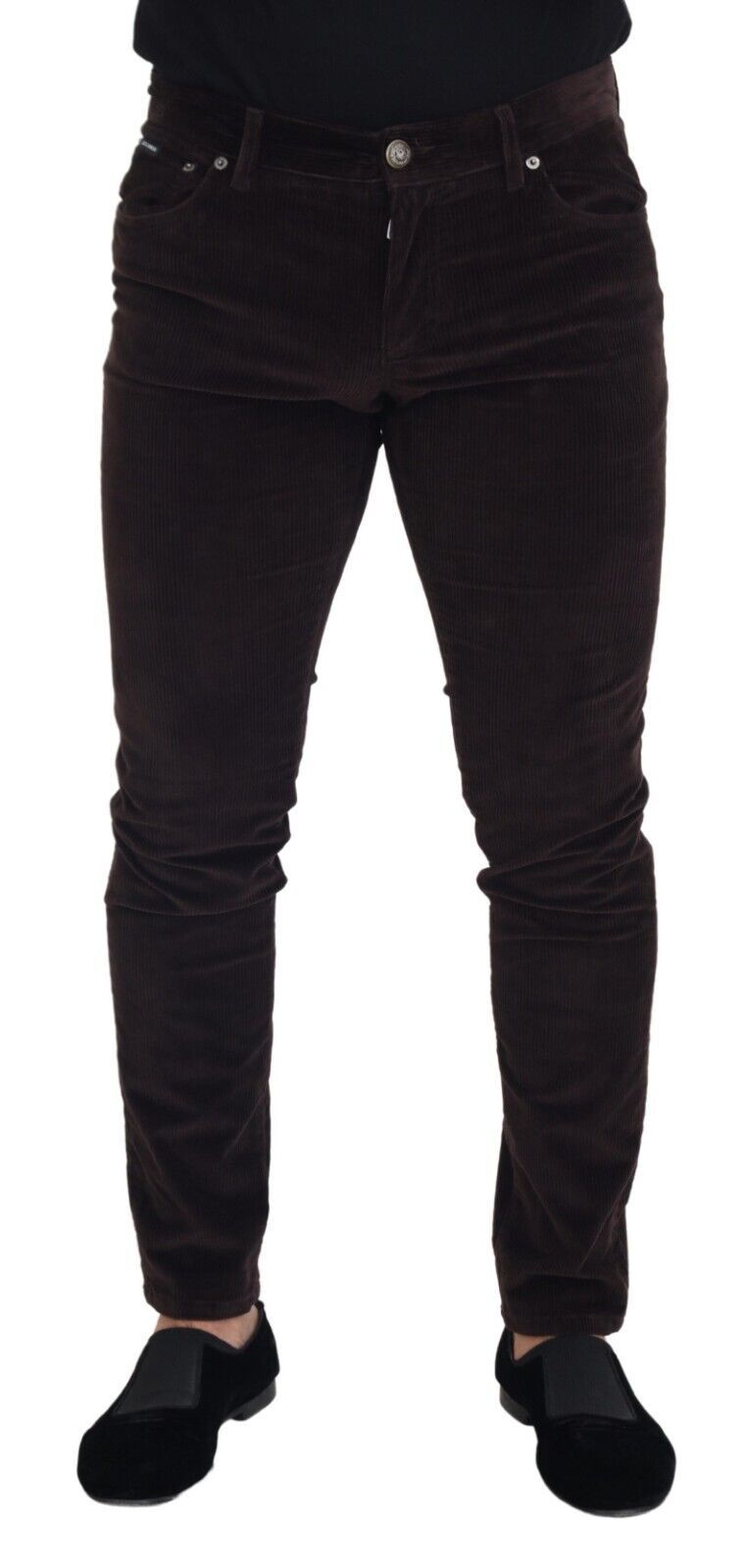 Dolce & Gabbana Brown Corduroy Men Casual Trouser Pants - Zeiniez