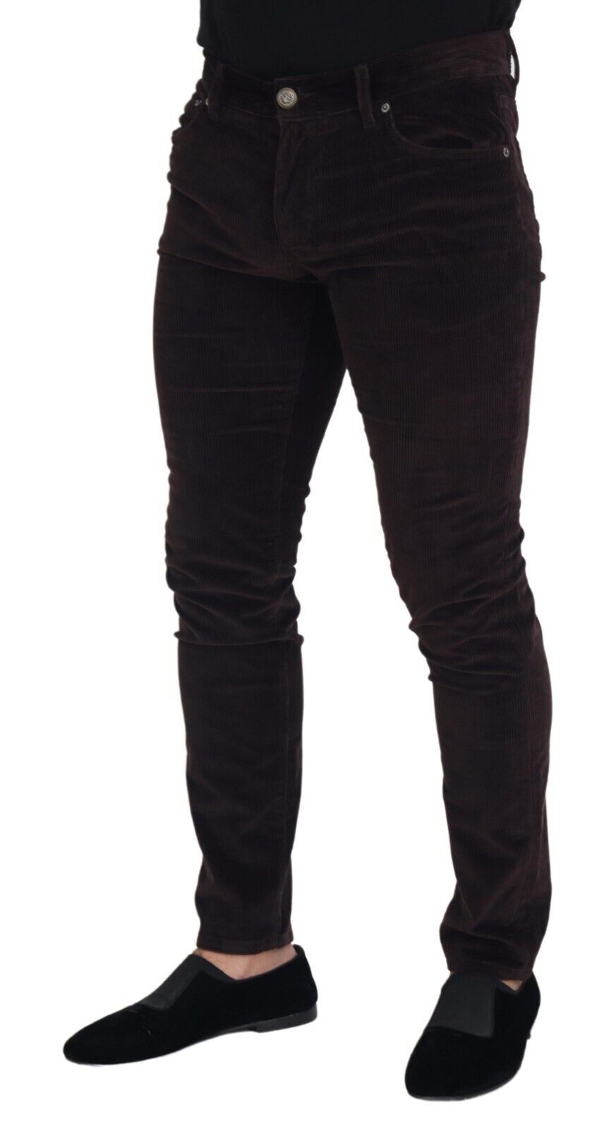Dolce & Gabbana Brown Corduroy Men Casual Trouser Pants - Zeiniez