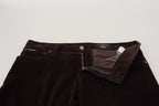 Dolce & Gabbana Brown Corduroy Men Casual Trouser Pants - Zeiniez