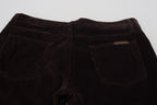 Dolce & Gabbana Brown Corduroy Men Casual Trouser Pants - Zeiniez