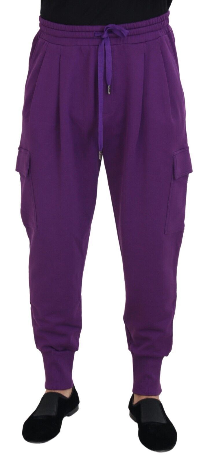 Dolce & Gabbana Purple Cotton Cargo Sweatpants Jogging Pants - Zeiniez