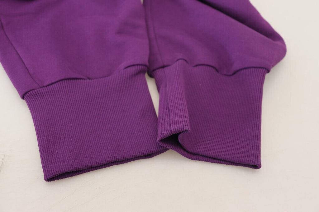 Dolce & Gabbana Purple Cotton Cargo Sweatpants Jogging Pants - Zeiniez