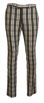 BENCIVENGA Multicolor Checkered Cotton Straight Fit Men Pants - Zeiniez