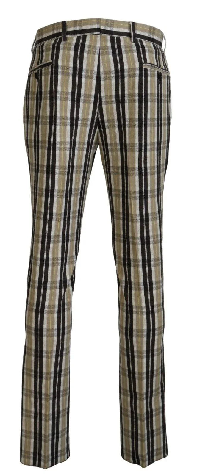 BENCIVENGA Multicolor Checkered Cotton Straight Fit Men Pants - Zeiniez