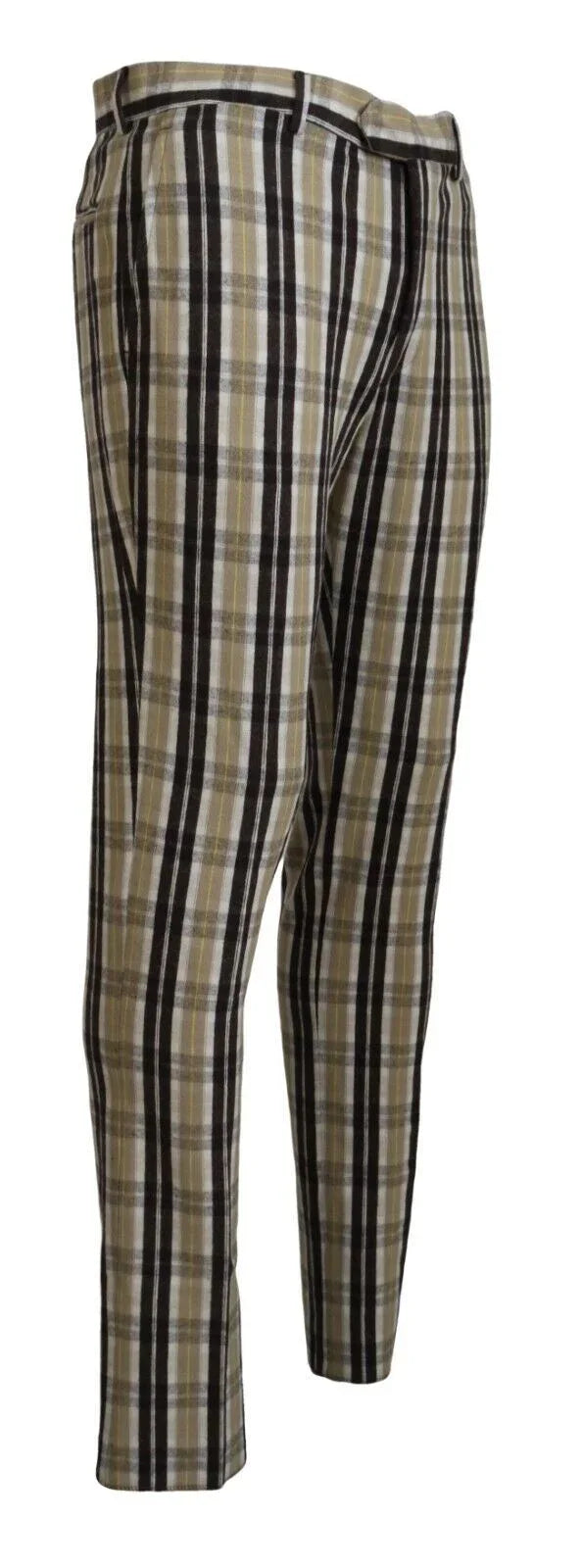 BENCIVENGA Multicolor Checkered Cotton Straight Fit Men Pants - Zeiniez
