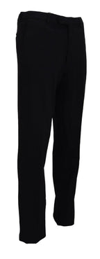 BENCIVENGA Black Straight Fit Men Formal Trousers Pants - Zeiniez