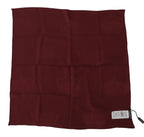 Dolce & Gabbana Maroon Silk Crown Square Wrap Handkerchief Scarf - Zeiniez