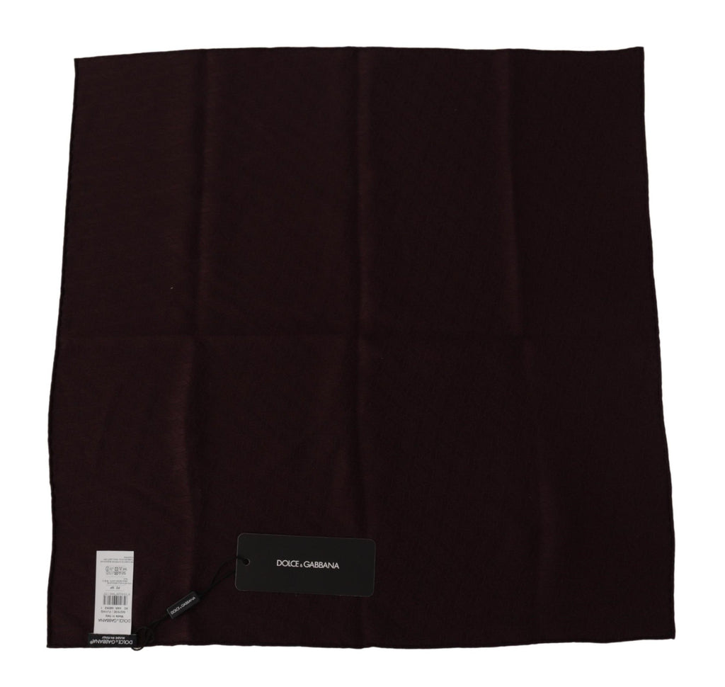 Dolce & Gabbana Brown Silk Blend Square Wrap Handkerchief Scarf - Zeiniez