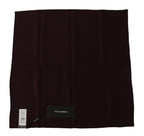 Dolce & Gabbana Brown Silk Blend Square Wrap Handkerchief Scarf - Zeiniez