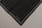 Dolce & Gabbana Black Polka Dots DG Logo Square Handkerchief - Zeiniez