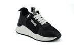 Versace Black and White Calf Leather Sneakers - Zeiniez