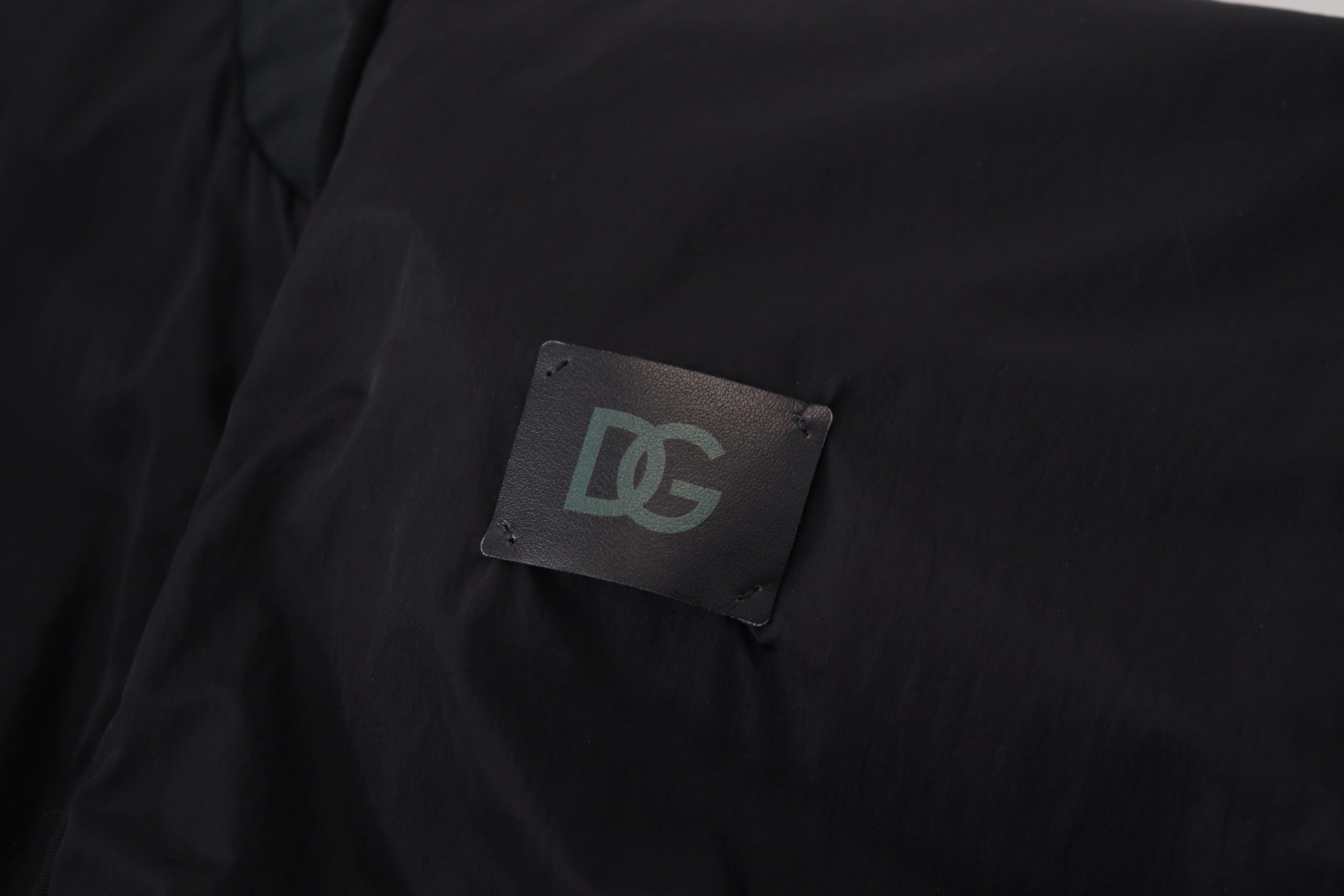 Dolce & Gabbana Black Nylon Logo Bomber Zipper Jacket - Zeiniez