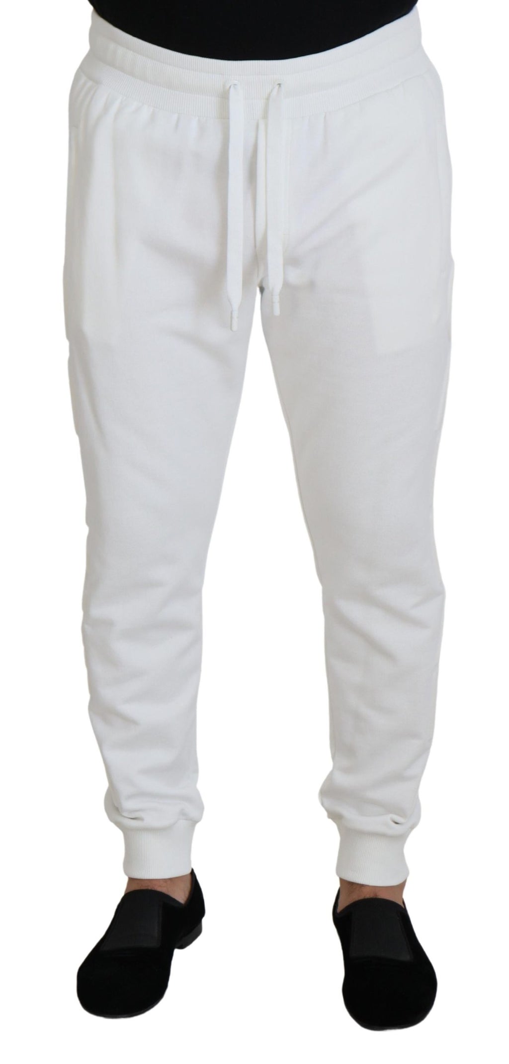 Dolce & Gabbana White Sport Logo Cotton Sweatpants Trousers Pants - Zeiniez