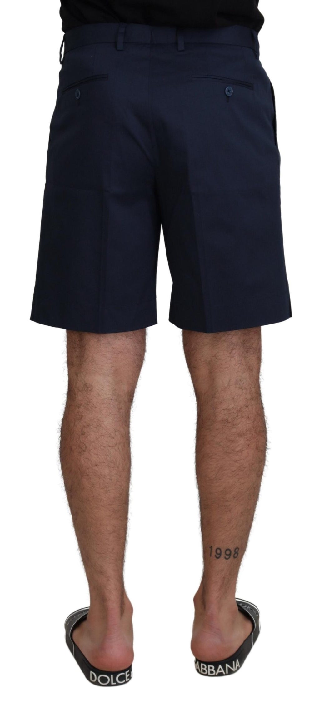 Dolce & Gabbana Blue Chinos Cotton Stretch Casual Shorts - Zeiniez