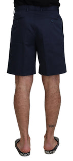 Dolce & Gabbana Blue Chinos Cotton Stretch Casual Shorts - Zeiniez
