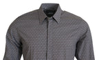 Dolce & Gabbana Gray Brown GOLD Slim Fit Dress Formal Shirt - Zeiniez