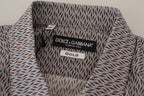 Dolce & Gabbana Gray Brown GOLD Slim Fit Dress Formal Shirt - Zeiniez