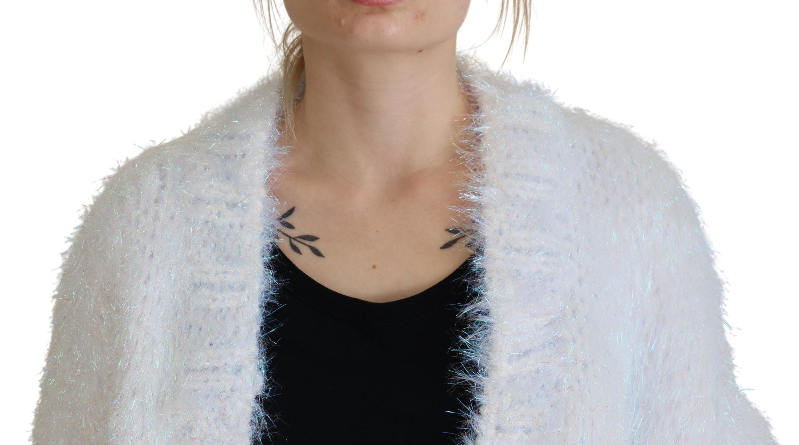 Dolce & Gabbana White Long Sleeves Fringes Cardigan Jacket - Zeiniez