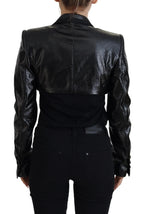 Dolce & Gabbana Black Long Sleeves Crop Blazer Cotton Jacket - Zeiniez
