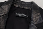 Dolce & Gabbana Black Long Sleeves Crop Blazer Cotton Jacket - Zeiniez