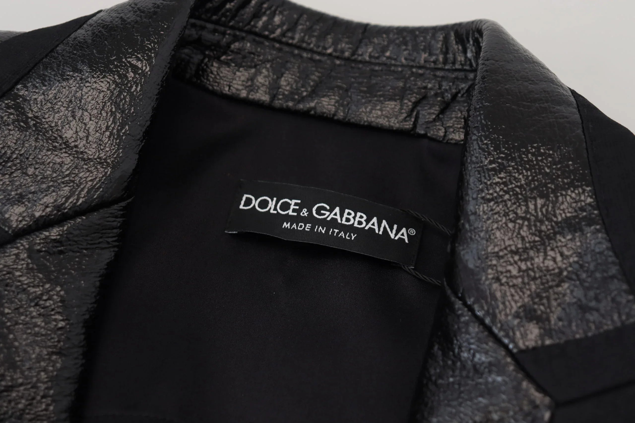 Dolce & Gabbana Black Long Sleeves Crop Blazer Cotton Jacket - Zeiniez