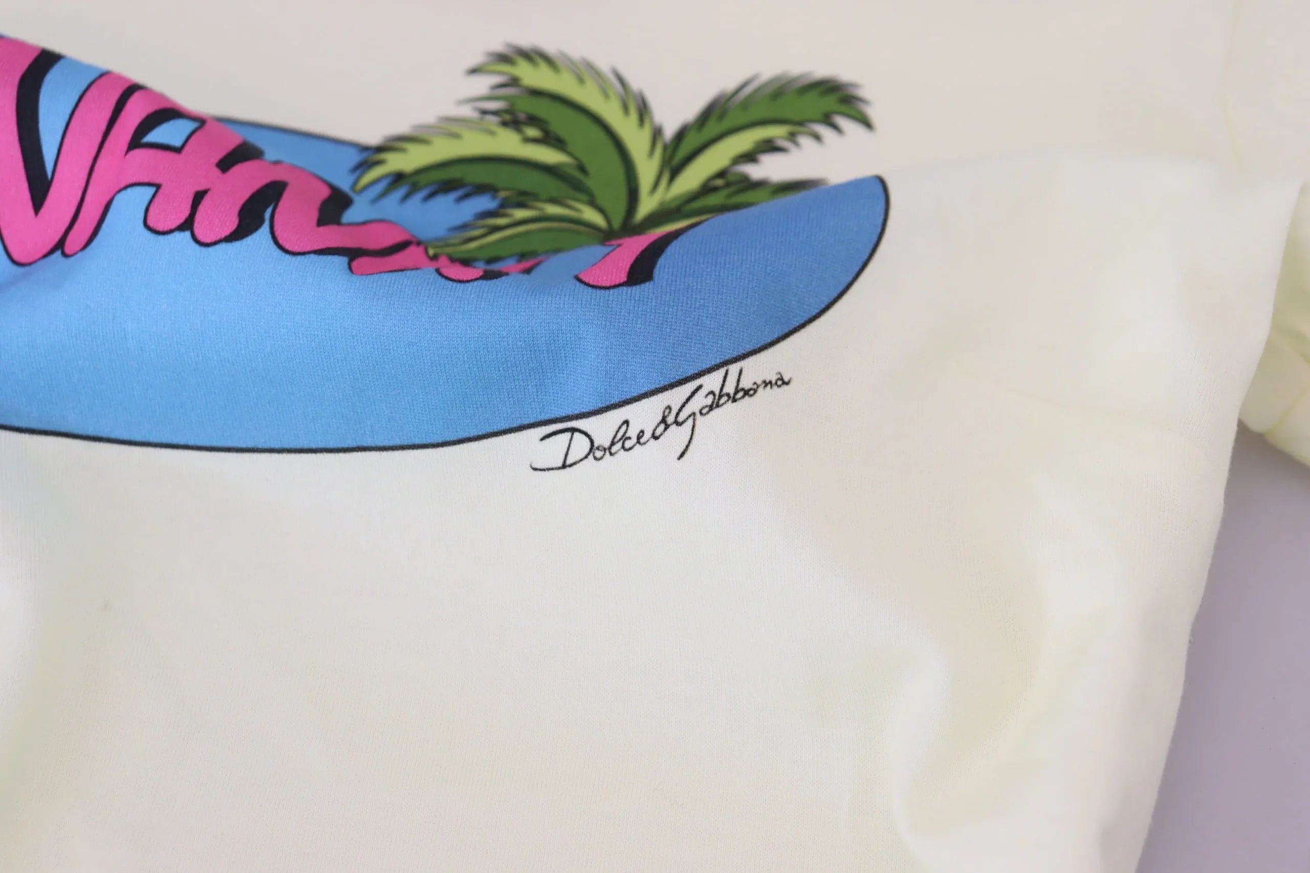 Dolce & Gabbana Yellow Havanity Round Neck Tee Cotton T-shirt - Zeiniez