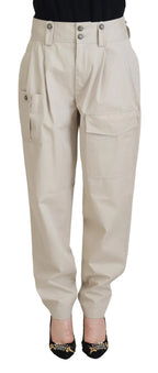 Dolce & Gabbana Beige Cotton Women Cargo Pants - Zeiniez