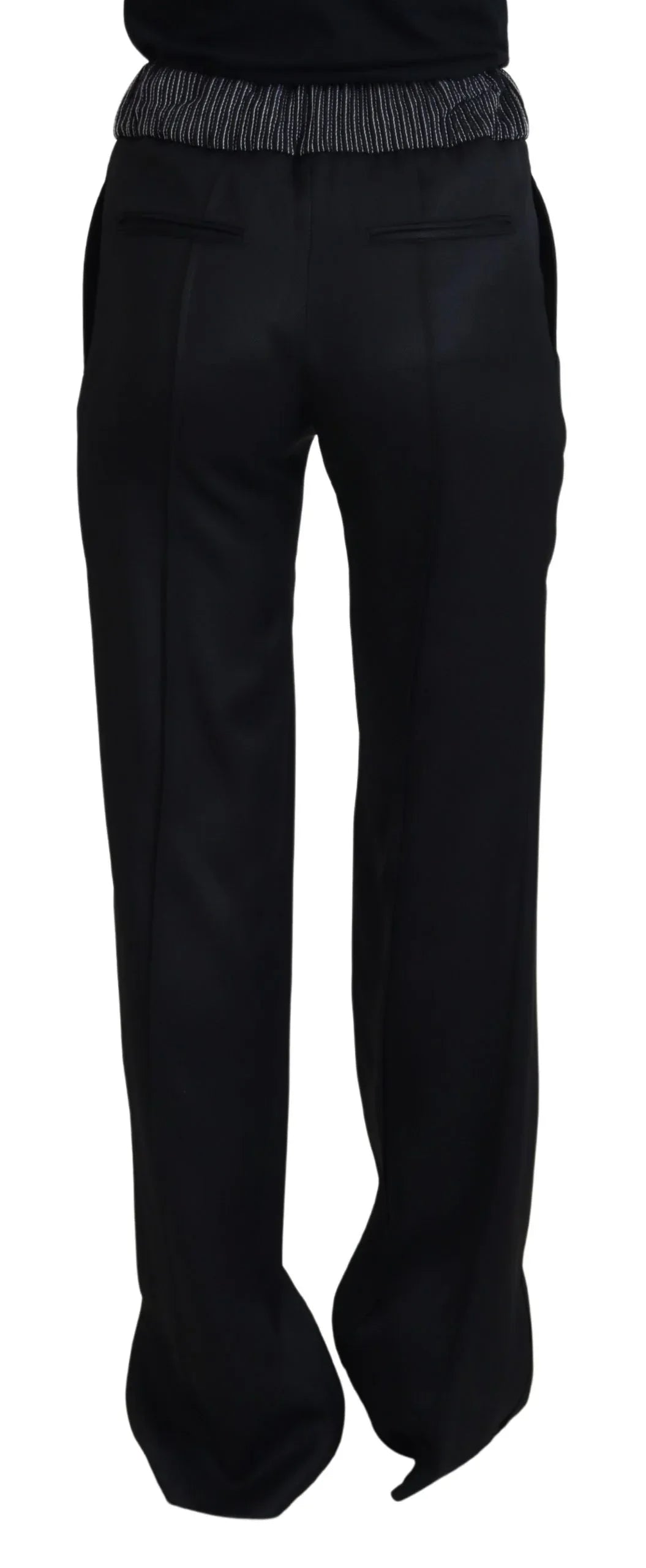 Dolce & Gabbana Black Straight Fit Cotton Pants - Zeiniez