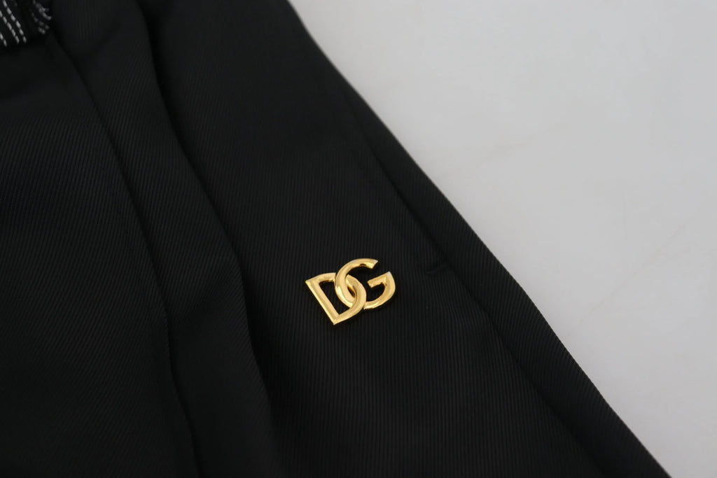 Dolce & Gabbana Black Straight Fit Cotton Pants - Zeiniez
