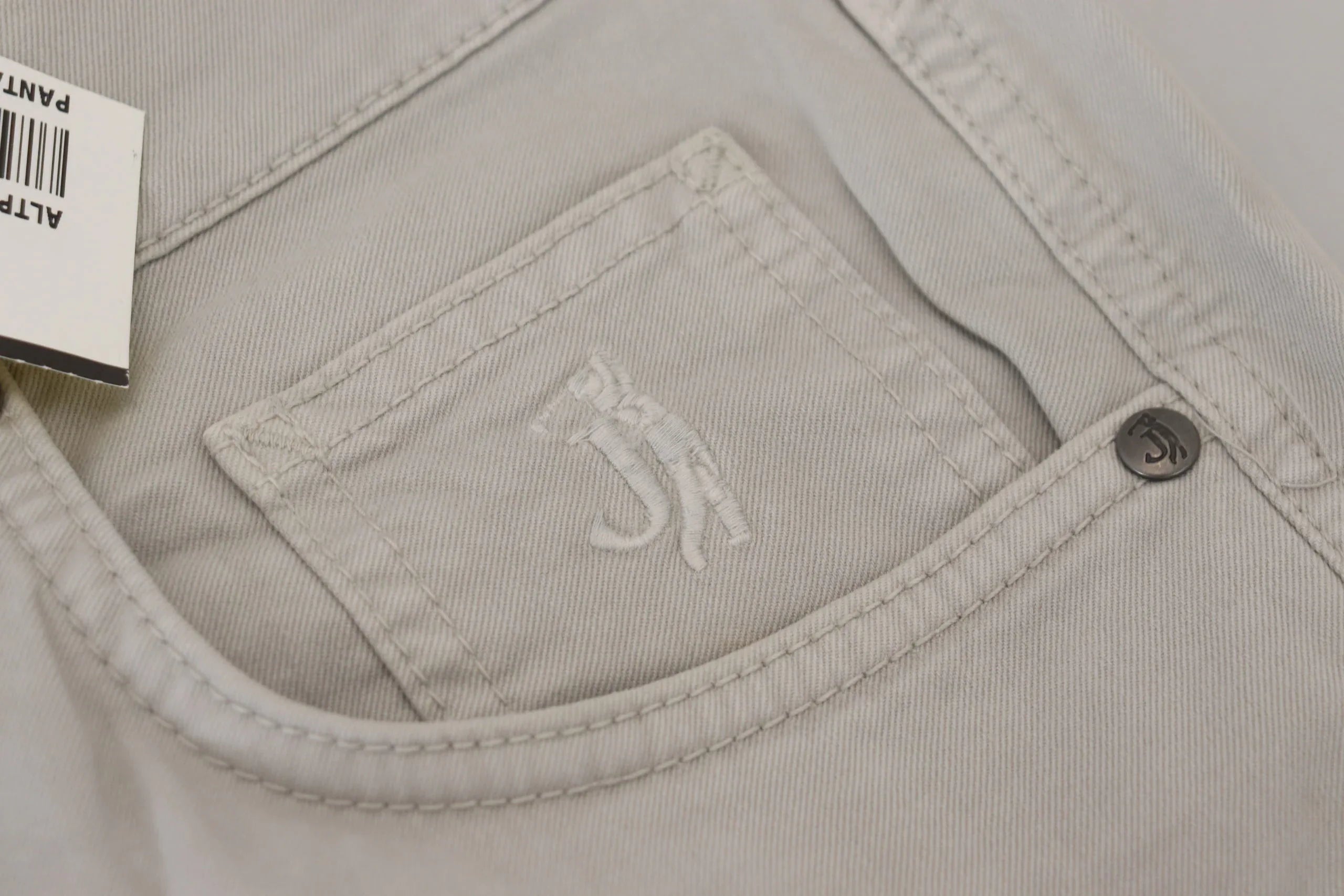 Jeckerson Gray Cotton Tapered Men Casual Pants - Zeiniez