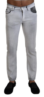 Dolce & Gabbana Gray Washed Skinny Men Denim Jeans - Zeiniez