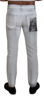Dolce & Gabbana Gray Washed Skinny Men Denim Jeans - Zeiniez