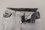 Dolce & Gabbana Gray Washed Skinny Men Denim Jeans - Zeiniez