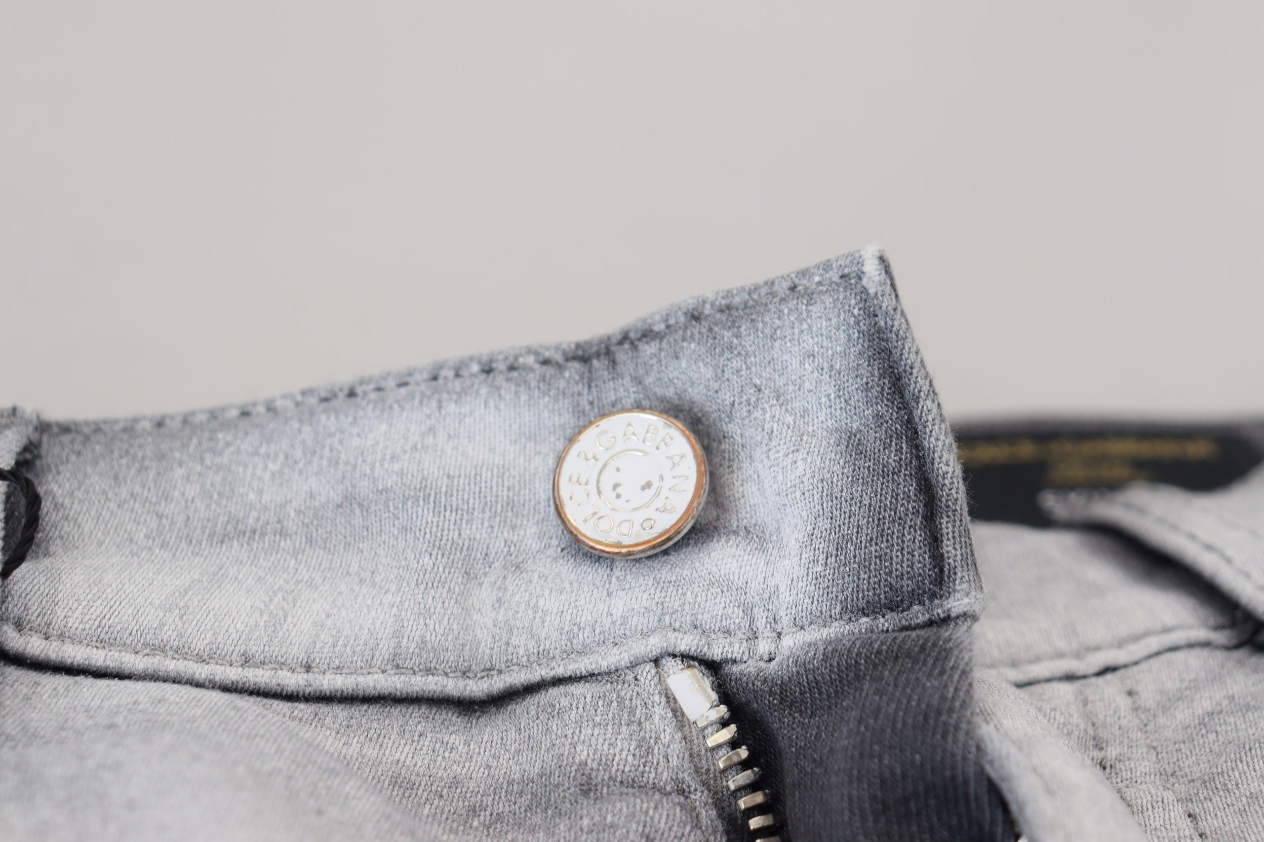 Dolce & Gabbana Gray Washed Skinny Men Denim Jeans - Zeiniez