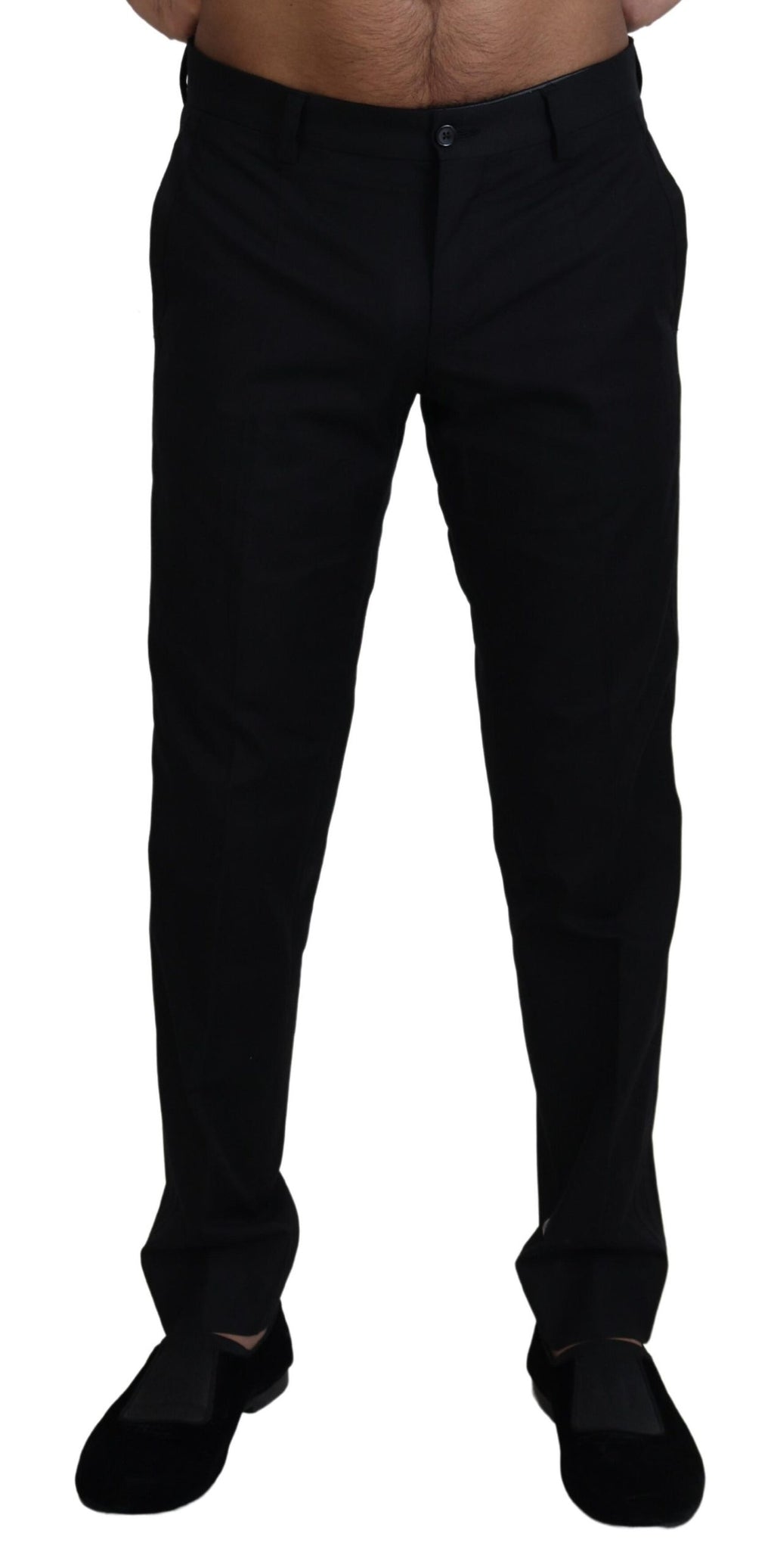 Dolce & Gabbana Black Chino Formal Cotton Pants - Zeiniez