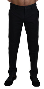 Dolce & Gabbana Black Chino Formal Cotton Pants - Zeiniez