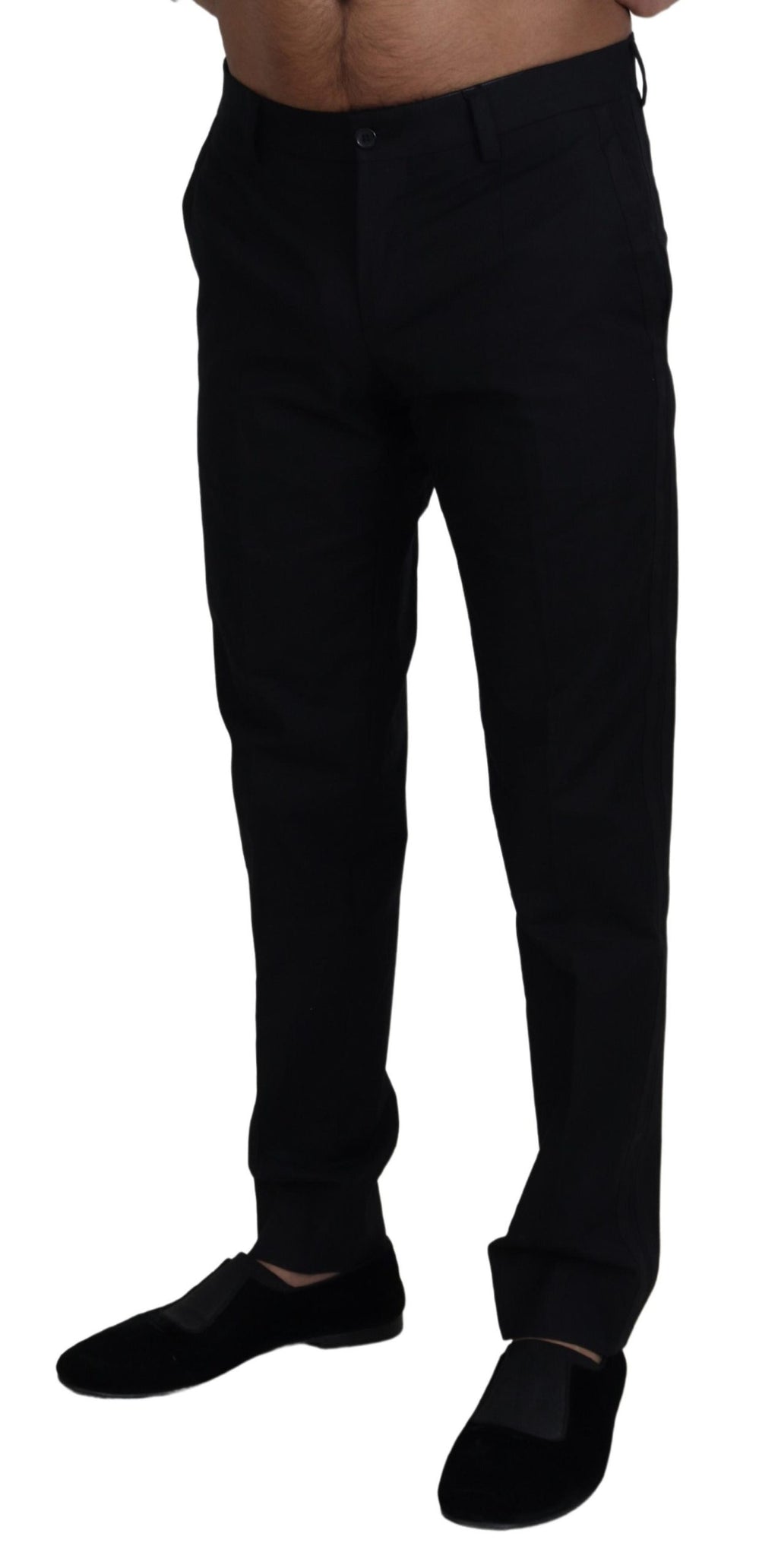 Dolce & Gabbana Black Chino Formal Cotton Pants - Zeiniez