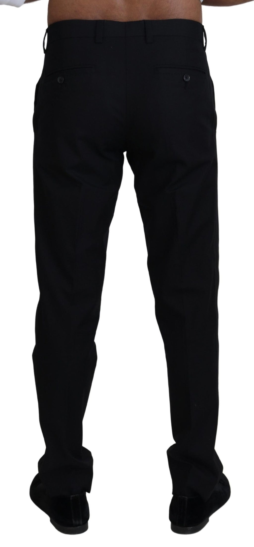 Dolce & Gabbana Black Chino Formal Cotton Pants - Zeiniez
